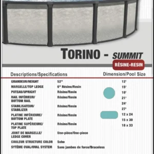 Piscine résine Torino