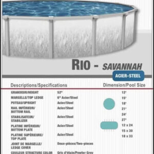 Piscine acier Rio